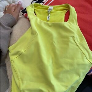 Lululemon crop neon yellow Women's Tank Top